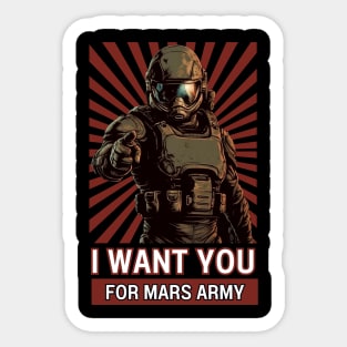 I Want You For Mars Army - MCRN - Sci Fi Sticker